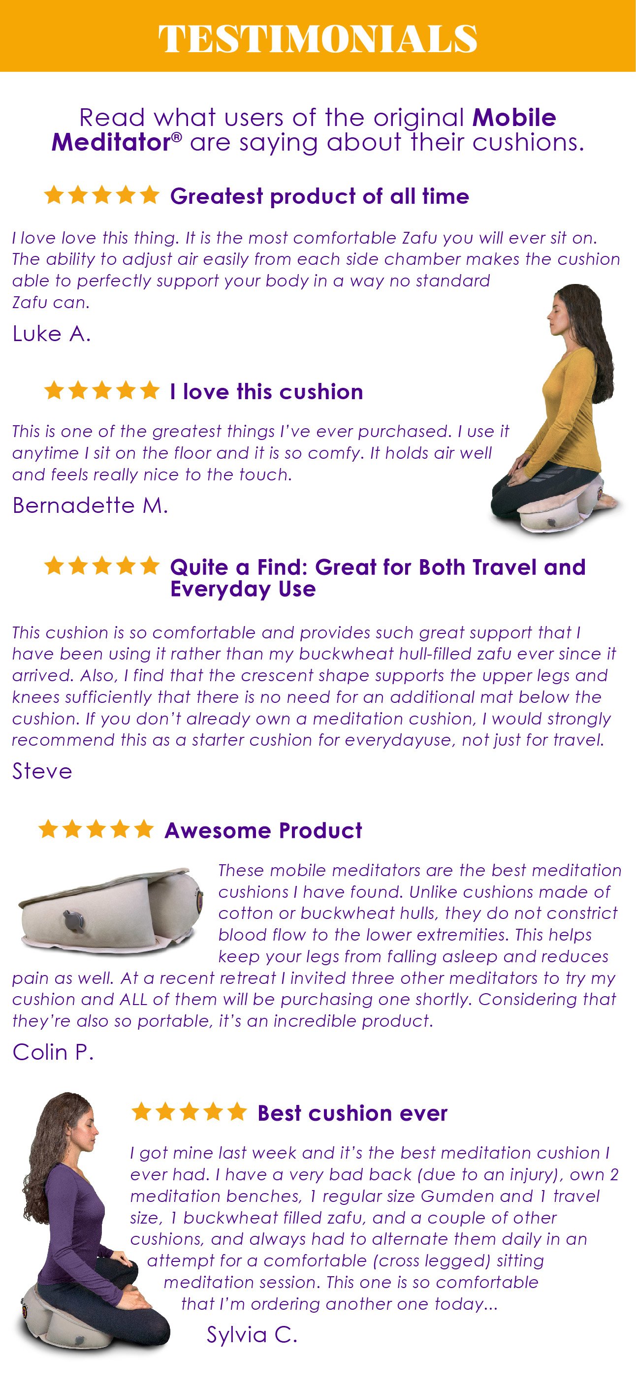mobile meditator cushion
