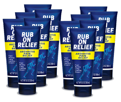 Rub On Relief&reg; &mdash; 12 Tubes. Regular Price $479.40, YOUR PRICE $108.00, SAVE 77%.