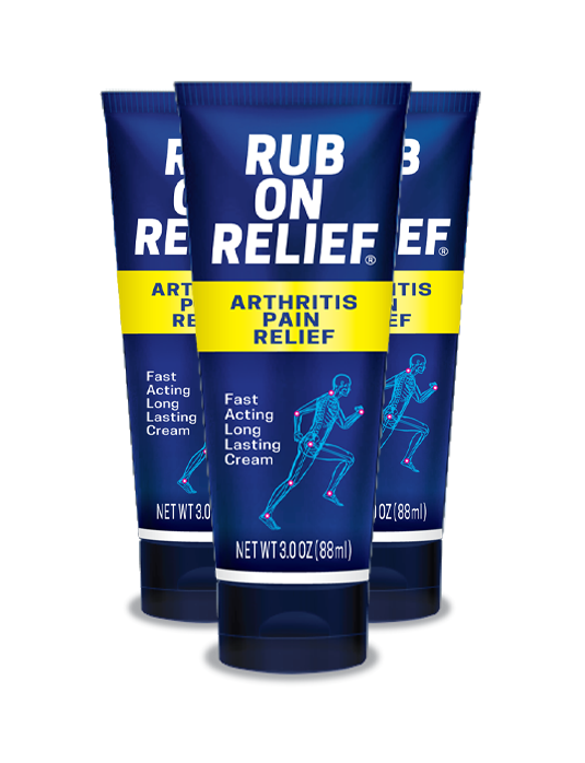 Rub On Relief&reg; &mdash; 3 Tubes. Regular Price $119.85, YOUR PRICE $27.00, SAVE 77%.
