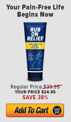 Rub On Relief 1 tube &mdash; Regular Price $39.95, YOUR PRICE $24.95, SAVE 38%. Add To Cart.