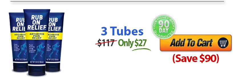 Rub On Relief&reg; &mdash; 3 Tubes. $117 Only $27 (Save $90). 90-Day 100% Money-Back Guarantee. Add To Cart.