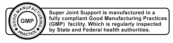 Good Manufacturing Practice seal: Super Joint Support made in a GMP-compliant facility