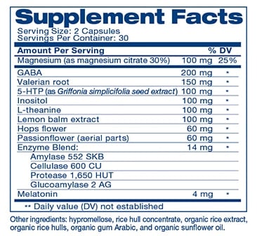 Sleepzyme&reg; Supplement Facts