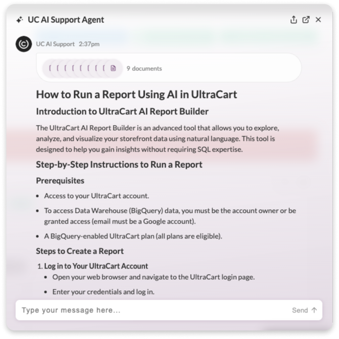 UltraCart AI Assistant